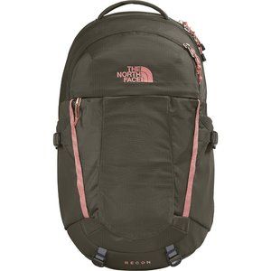 THE NORTH FACE Recon Womens Backpack/Bookbag 30L NEW $109 Taupe Green/Rose Pink